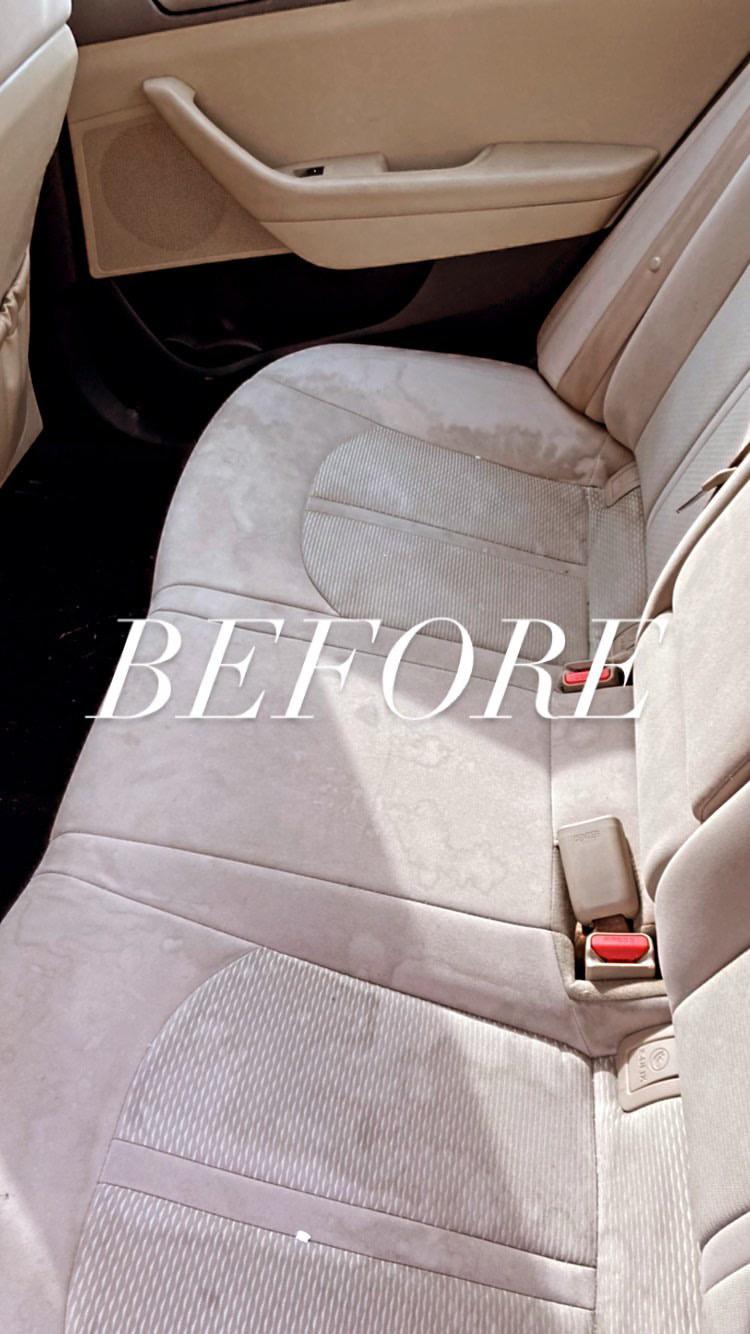 Before Detailing - White Seats